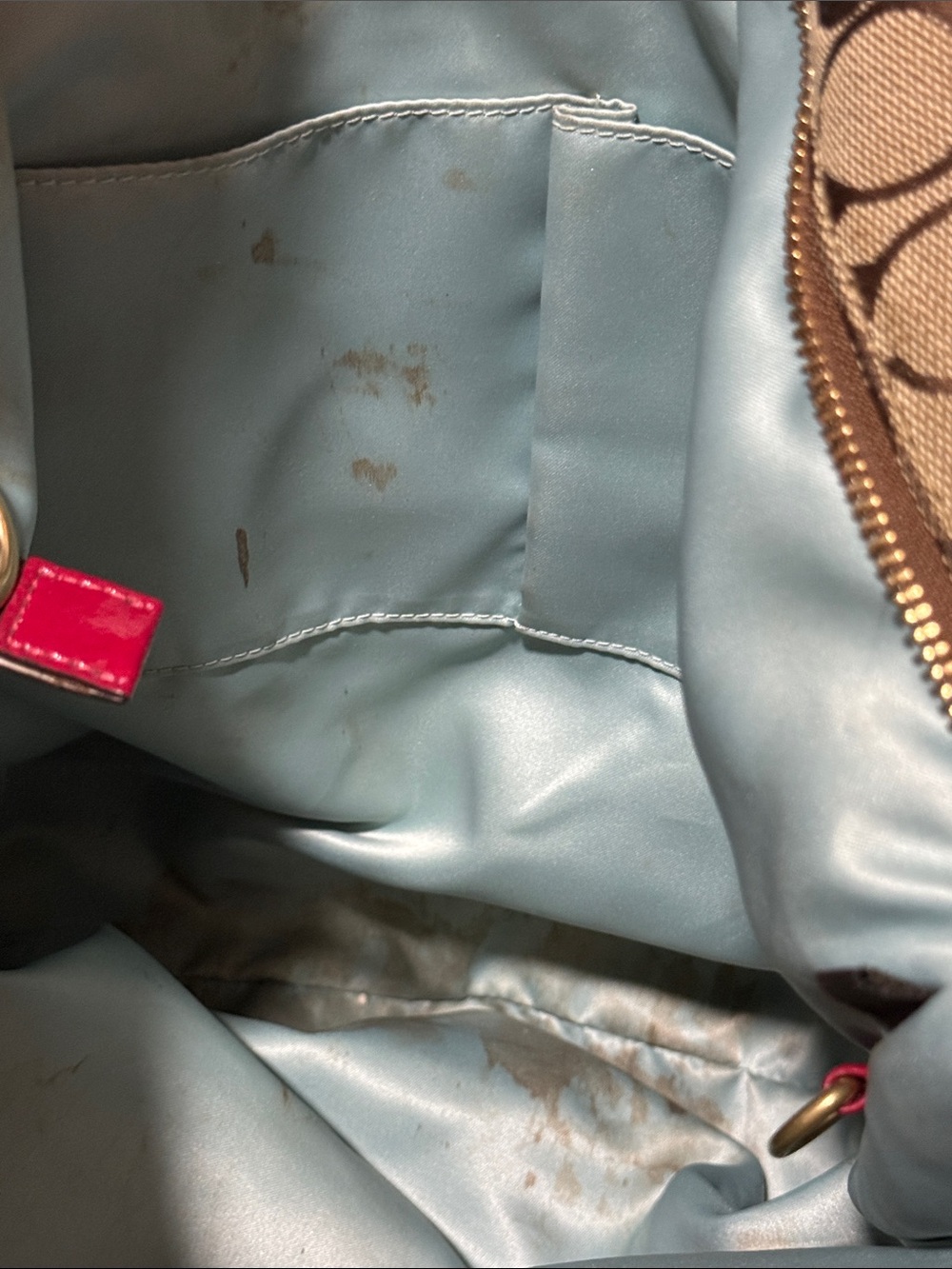 Coach Beige Signature Tote with Pink Trim and Multicolor Accents - Picture 8 of 8